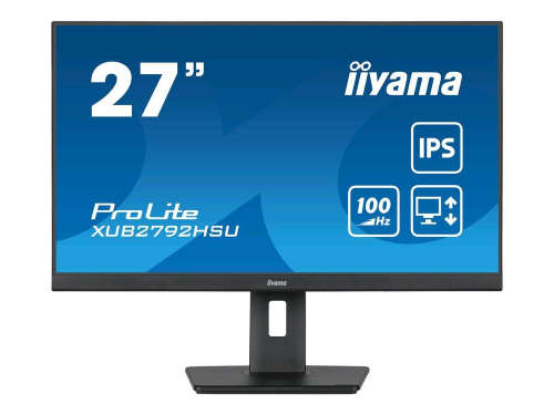 IIYAMA PROLITE XUB2792HSU-B6 27" LED FULL HD IPS 16:9 250 CD/mw CONTRASTO 1300:1 0.4ms 100Hz AMD FREESYNC ALTOPARLANTI RUOTABILE IN VERTICALE HUB USB INTEGRATO - 1 x HDMI 1 x DISPLAYPORT NERO